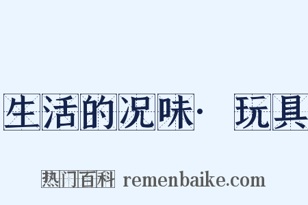 生活的况味·玩具是什么意思的图片